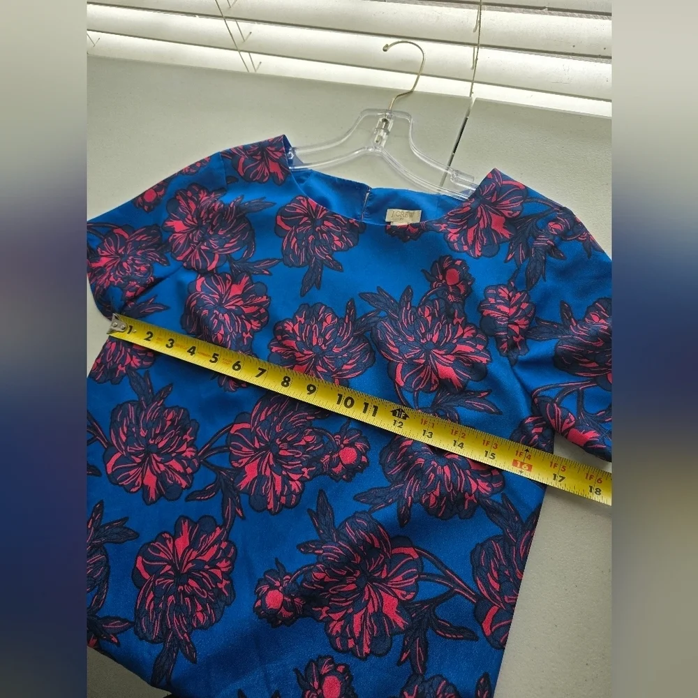 J Crew Floral Blue and Pink Dress size 00
